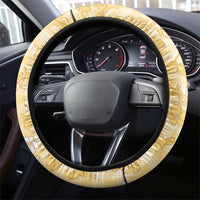 Melemele Aloha Hawaii Steering Wheel Cover Plumeria Lei With Palaka Motif - Polynesian Pride