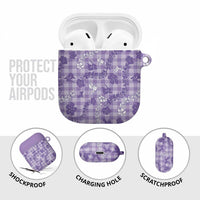 Poni Aloha Hawaii AirPods Case Plumeria Lei With Palaka Motif - Polynesian Pride