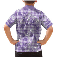 Poni Aloha Hawaii Family Matching Mermaid Dress and Hawaiian Shirt Plumeria Lei With Palaka Motif - Polynesian Pride