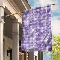 Poni Aloha Hawaii Garden Flag Plumeria Lei With Palaka Motif - Polynesian Pride