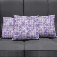 Poni Aloha Hawaii Pillow Cover Plumeria Lei With Palaka Motif - Polynesian Pride