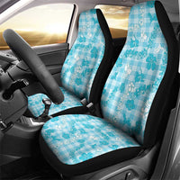 Polu Aloha Hawaii Car Seat Cover Plumeria Lei With Palaka Motif - Polynesian Pride