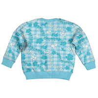 Polu Aloha Hawaii Kid Ugly Christmas Sweater Plumeria Lei With Palaka Motif - Polynesian Pride