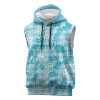 Polu Aloha Hawaii Sleeveless Hoodie Plumeria Lei With Palaka Motif - Polynesian Pride