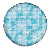 Polu Aloha Hawaii Spare Tire Cover Plumeria Lei With Palaka Motif - Polynesian Pride