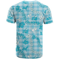 Polu Aloha Hawaii T Shirt Plumeria Lei With Palaka Motif - Polynesian Pride