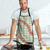 Omaomao Aloha Hawaii Apron Rosebud Lei With Palaka Motif - Polynesian Pride