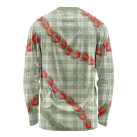 Omaomao Aloha Hawaii Long Sleeve Shirt Rosebud Lei With Palaka Motif - Polynesian Pride