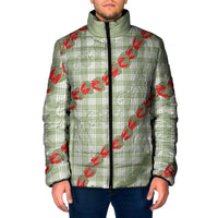 Omaomao Aloha Hawaii Padded Jacket Rosebud Lei With Palaka Motif - Polynesian Pride