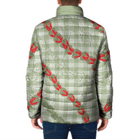 Omaomao Aloha Hawaii Padded Jacket Rosebud Lei With Palaka Motif - Polynesian Pride