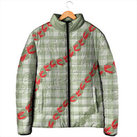 Omaomao Aloha Hawaii Padded Jacket Rosebud Lei With Palaka Motif - Polynesian Pride