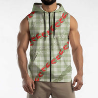 Omaomao Aloha Hawaii Sleeveless Zip Hoodie Rosebud Lei With Palaka Motif LT14 - Polynesian Pride