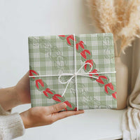 Omaomao Aloha Hawaii Wrapping Paper Rosebud Lei With Palaka Motif - Polynesian Pride