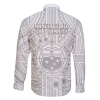 samoa-white-sunday-family-matching-long-sleeve-bodycon-dress-and-hawaiian-shirt-manuia-le-aso-sa-o-tamaiti-polynesian-plumeria