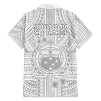 Samoa White Sunday Hawaiian Shirt Manuia le Aso Sa o Tamaiti Polynesian Plumeria LT14 - Polynesian Pride