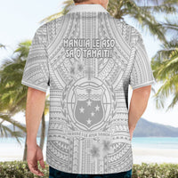 Samoa White Sunday Hawaiian Shirt Manuia le Aso Sa o Tamaiti Polynesian Plumeria LT14 - Polynesian Pride