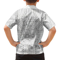 Samoa White Sunday Hawaiian Shirt Manuia le Aso Sa o Tamaiti Polynesian Plumeria LT14 - Polynesian Pride