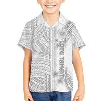 Personalised Samoa White Sunday Hawaiian Shirt Manuia le Aso Sa o Tamaiti Polynesian Plumeria LT14 - Polynesian Pride