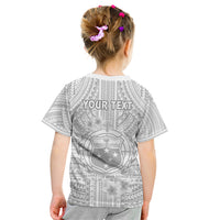Personalised Samoa White Sunday Kid T Shirt Manuia le Aso Sa o Tamaiti Polynesian Plumeria LT14 - Polynesian Pride
