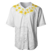 Personalised Samoa White Sunday Baseball Jersey Lotu Tamaiti 2023 With Coat Of Arms LT14 White - Polynesian Pride