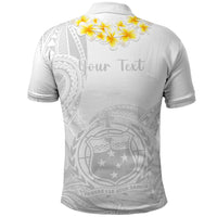 Personalised Samoa White Sunday Polo Shirt Lotu Tamaiti 2023 With Coat Of Arms LT14 - Polynesian Pride