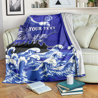 Personalised American Samoa Fautasi Race Blanket Eagle With Polynesian Pattern LT14 - Polynesian Pride