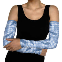Blue Palaka Hawaii Palapalai Arm Sleeves Hawaiian Fern - Polynesian Pride