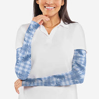 Blue Palaka Hawaii Palapalai Arm Sleeves Hawaiian Fern - Polynesian Pride