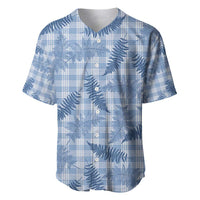 Blue Palaka Hawaii Palapalai Baseball Jersey Hawaiian Fern LT14 Blue - Polynesian Pride