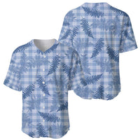 Blue Palaka Hawaii Palapalai Baseball Jersey Hawaiian Fern - Polynesian Pride