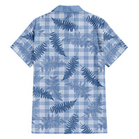 Blue Palaka Hawaii Palapalai Family Matching Long Sleeve Bodycon Dress and Hawaiian Shirt Hawaiian Fern LT14 - Polynesian Pride