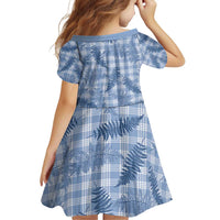 Blue Palaka Hawaii Palapalai Family Matching Off Shoulder Short Dress and Hawaiian Shirt Hawaiian Fern - Polynesian Pride