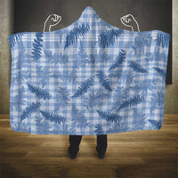 Blue Palaka Hawaii Palapalai Hooded Blanket Hawaiian Fern - Polynesian Pride