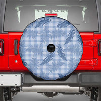Blue Palaka Hawaii Palapalai Spare Tire Cover Hawaiian Fern - Polynesian Pride