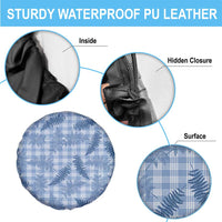 Blue Palaka Hawaii Palapalai Spare Tire Cover Hawaiian Fern - Polynesian Pride