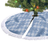 Blue Palaka Hawaii Palapalai Tree Skirt Hawaiian Fern - Polynesian Pride