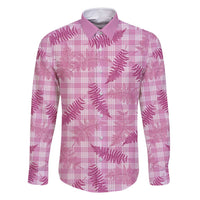 Purple Palaka Hawaii Palapalai Family Matching Long Sleeve Bodycon Dress and Hawaiian Shirt Hawaiian Fern LT14 Dad's Shirt - Long Sleeve Purple - Polynesian Pride