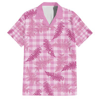 Purple Palaka Hawaii Palapalai Family Matching Off Shoulder Maxi Dress and Hawaiian Shirt Hawaiian Fern LT14 Dad's Shirt - Short Sleeve Purple - Polynesian Pride