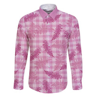 Purple Palaka Hawaii Palapalai Family Matching Short Sleeve Bodycon Dress and Hawaiian Shirt Hawaiian Fern LT14 Dad's Shirt - Long Sleeve Purple - Polynesian Pride