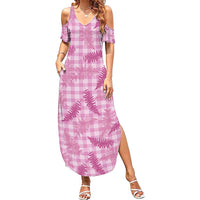Purple Palaka Hawaii Palapalai Family Matching Summer Maxi Dress and Hawaiian Shirt Hawaiian Fern - Polynesian Pride