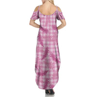 Purple Palaka Hawaii Palapalai Family Matching Summer Maxi Dress and Hawaiian Shirt Hawaiian Fern - Polynesian Pride