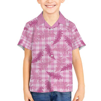 Purple Palaka Hawaii Palapalai Family Matching Summer Maxi Dress and Hawaiian Shirt Hawaiian Fern LT14 Son's Shirt Purple - Polynesian Pride