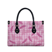 Purple Palaka Hawaii Palapalai Leather Bag Hawaiian Fern - Polynesian Pride