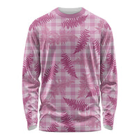 Purple Palaka Hawaii Palapalai Long Sleeve Shirt Hawaiian Fern - Polynesian Pride