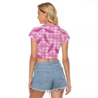 Purple Palaka Hawaii Palapalai Raglan Cropped T Shirt Hawaiian Fern LT14 - Polynesian Pride