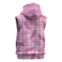 Purple Palaka Hawaii Palapalai Sleeveless Zip Hoodie Hawaiian Fern - Polynesian Pride