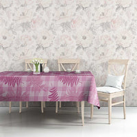 Purple Palaka Hawaii Palapalai Tablecloth Hawaiian Fern - Polynesian Pride