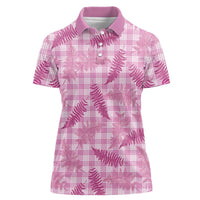 Purple Palaka Hawaii Palapalai Women Polo Shirt Hawaiian Fern LT14 Female Purple - Polynesian Pride