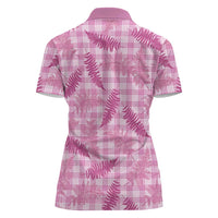 Purple Palaka Hawaii Palapalai Women Polo Shirt Hawaiian Fern LT14 - Polynesian Pride