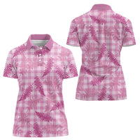 Purple Palaka Hawaii Palapalai Women Polo Shirt Hawaiian Fern LT14 - Polynesian Pride